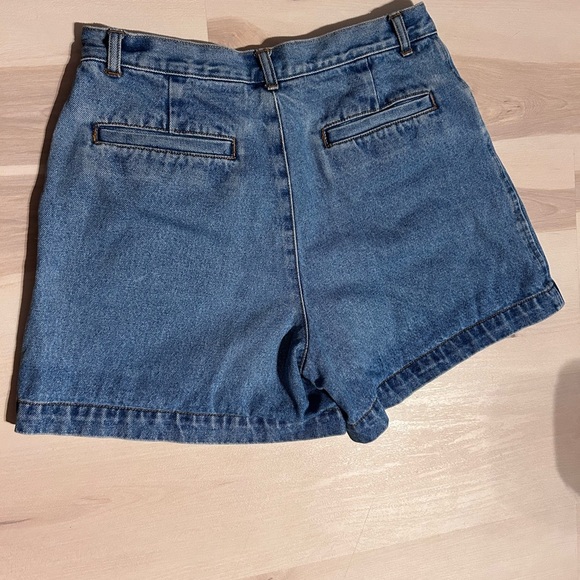 Women's Blue Denim Jean Shorts - Picture 2 of 3